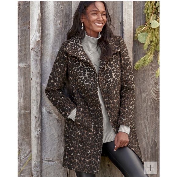 NWOT Via Spiga Leopard Print Coat size 12 - Picture 9 of 17